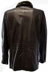 Zimmert Leather Lederjacke Eddi Parka Cognac Braun/Schwarz