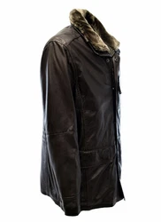 Zimmert Leather Lederjacke Eddi Parka Cognac Braun/Schwarz
