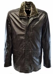 Zimmert Leather Lederjacke Eddi Parka Cognac Braun/Schwarz