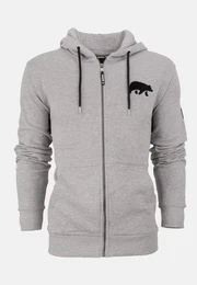 T-Shirt Zip-Hoodie mit Frottee Logo