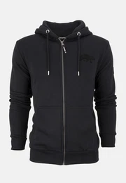 T-Shirt Zip-Hoodie mit Frottee Logo