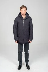 Ron Tomson Winterjacke Dunkelgrau/Dunkelblau/Grau
