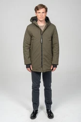 Ron Tomson Winterjacke Khaki/Dunkelgrün/Braun/Grau
