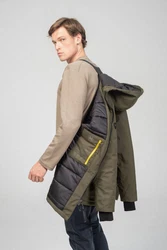Ron Tomson Winterjacke Khaki/Dunkelgrün/Braun/Grau