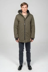 Ron Tomson Winterjacke Khaki/Dunkelgrün/Braun/Grau