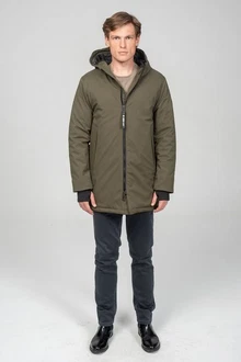 Ron Tomson Winterjacke Khaki/Dunkelgrün/Braun/Grau