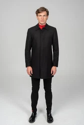 Ron Tomson Wintermantel Schwarz