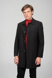 Ron Tomson Wintermantel Schwarz