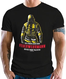 T-Shirt gute Frauen lieben einen Feuerwehrmann