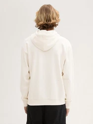 TOM TAILOR Denim Sweatshirt Hoodie mit Print Beige