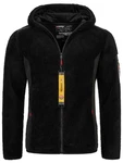 Geographical Norway Fleecejacke Teddy Fleece Outdoor Übergangs Softshell MIX Schwarz/Rot/Grau
