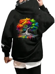 RMK Kapuzenpullover Hoodie Basic Pulli Schwarz/Mischfarben