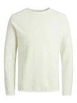 Jack & Jones Strickpullover Hill (1-tlg) Weiß/Khaki/Hellgrün/Creme