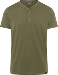TIMEZONE Henleyshirt Dunkelgrün/Khaki