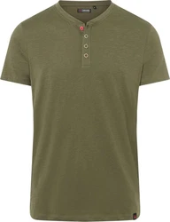 TIMEZONE Henleyshirt Dunkelgrün/Khaki