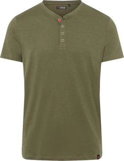 TIMEZONE Henleyshirt Dunkelgrün/Khaki