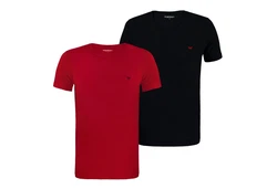 Emporio Armani T-Shirt Kurzarmshirt 2 Pack Rot