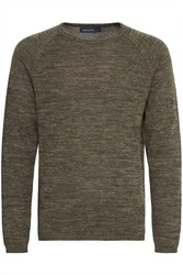 Blend Dan Herren Strickpullover Feinstrick Mit Rundhals (20700587ME) Dunkelgrün/Khaki/Grün