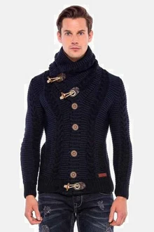 Cipo & Baxx Cardigan Strickjacke mit Knopfleiste CP215