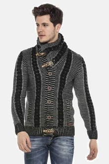 Cipo & Baxx Cardigan Strickjacke mit Knopfleiste CP215 CP215