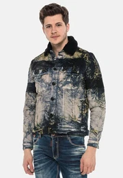 Jeansjacke Jacke mit Hemdkragen, CJ245