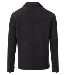 VENTI Langarmhemd Hemdjacke uni Dunkelgrau/Schwarz/Dunkelblau/Grau