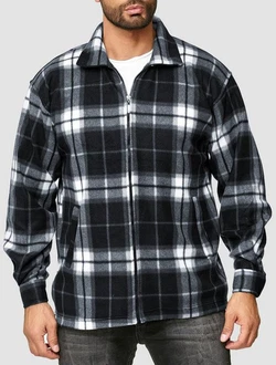 Egomaxx Blouson Fleece Hemd Holzfäller Jacke Karierte Arbeitsjacke (2594)