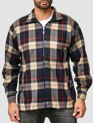 Egomaxx Blouson Fleece Hemd Holzfäller Jacke Karierte Arbeitsjacke (2594) Braun (2594)
