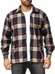 Egomaxx Blouson Fleece Hemd Holzfäller Jacke Karierte Arbeitsjacke (2594) Braun (2594)