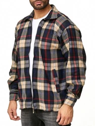 Egomaxx Blouson Fleece Hemd Holzfäller Jacke Karierte Arbeitsjacke (2594) Braun (2594)