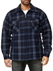 Egomaxx Blouson Thermohemd Holzfäller Gefütterte Jacke (2596) Blau (2596)