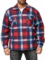 Egomaxx Blouson Thermohemd Holzfäller Gefütterte Jacke (2596) Rot (2596)
