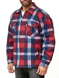 Egomaxx Blouson Thermohemd Holzfäller Gefütterte Jacke (2596) Rot (2596)