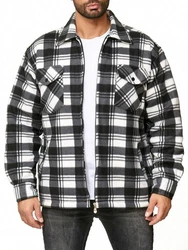 Egomaxx Blouson Thermohemd Holzfäller Gefütterte Jacke (2596) Grau (2596)