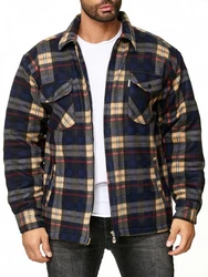 Egomaxx Blouson Thermohemd Holzfäller Gefütterte Jacke (2596) Braun (2596)