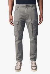 Next Slim Fit Cargohose mit Stretch und Reißverschluss Khaki/Dunkelgrün/Hellgrau/Grau