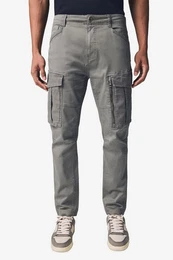 Cargohose Slim Fit Cargohose mit Stretch und Reiverschluss (1-tlg)