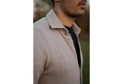 hutch&putch Langarmhemd Herrenhemd Business Casual Freizeit Hellblau/Khaki/Grau/Hellgrau/Braun/Beige