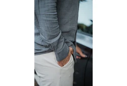 hutch&putch Langarmhemd Herrenhemd Business Casual Freizeit Grau/Hellgrau/Dunkelgrau/Dunkelblau
