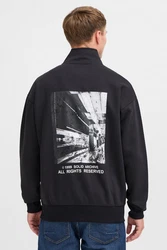 !Solid Troyer Pullover mit Backprint 