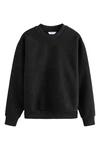 Next Fleecepullover Fleece-Rundhalssweatshirt Schwarz/Dunkelgrau
