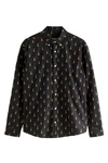 Next Langarmhemd mit Weihnachts-Print Schwarz/Braun/Gelb/Dunkelblau