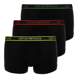 EMPORIO ARMANI Trunks 3er Pack CORE LOGOBAND Dunkelgrün/Khaki/Schwarz/Rot