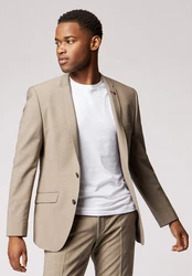 Roy Robson Anzughose Modischer Anzug Slim Fit Khaki/Beige