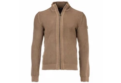 JOOP! Jeans Strickjacke 'Hajor' Braun/Beige/Khaki/Grau