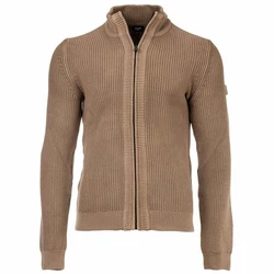 JOOP! Jeans Strickjacke 'Hajor' Braun/Beige/Khaki/Grau