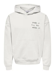Only & Sons Sweatshirt Grau/Weiß/Hellgrau/Silber