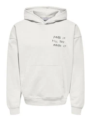 Only & Sons Sweatshirt Grau/Weiß/Hellgrau/Silber