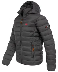 Geographical Norway Steppjacke Herren Parka Dunkelgrau/Grau/Schwarz