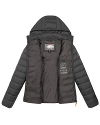 Geographical Norway Steppjacke Parka Schwarz/Grau/Dunkelgrau